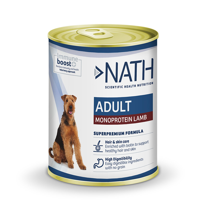Nath Adult Monoprotein Cordero lata para perros, , large image number null